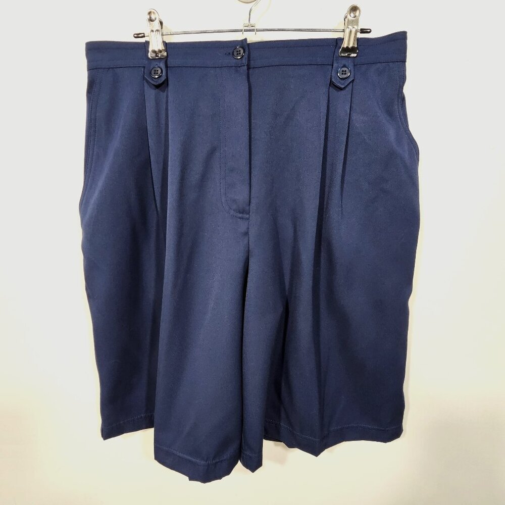 Alfred Dunner Womens Shorts - NWT - Navy Blue Stretch Size 10 (140-24)